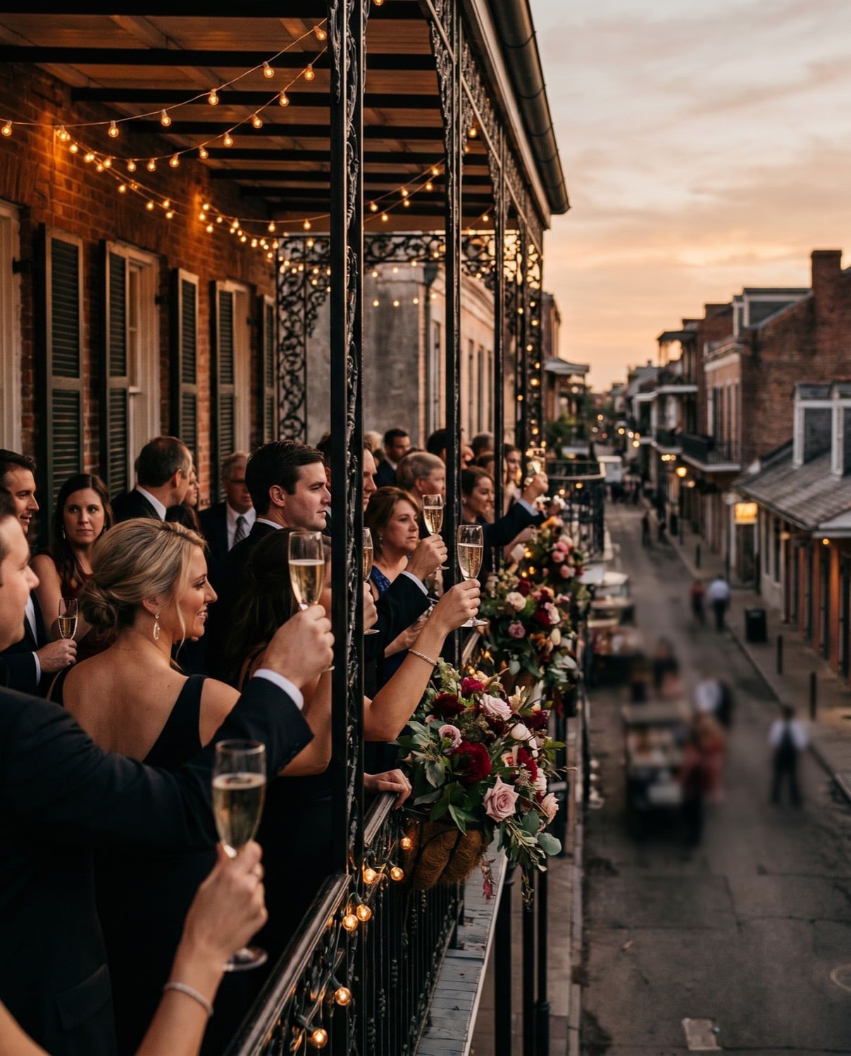 Sunset balcony toast