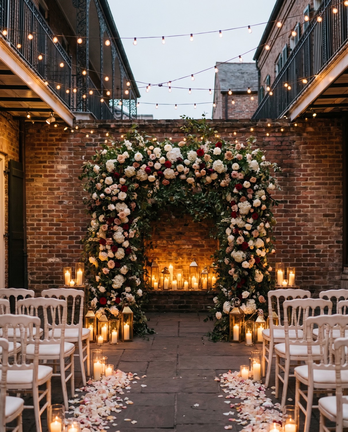 Wedding ceremony at Toulouse Terrace