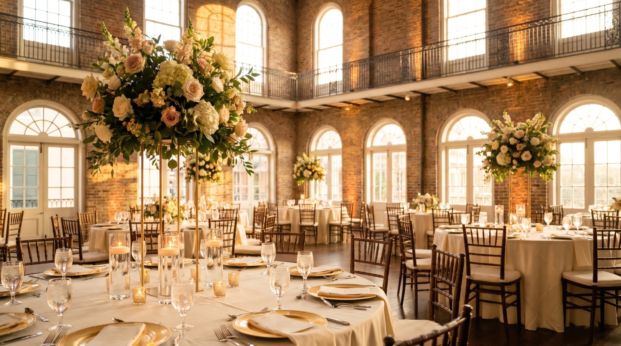 Wedding reception hall at Toulouse Terrace